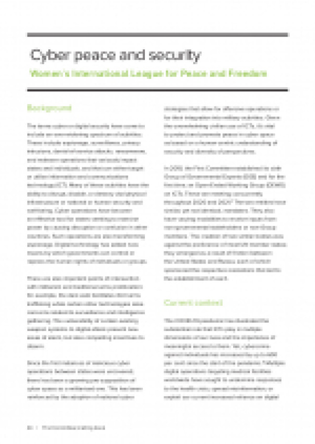 Cyber in First Committee Briefing Book 2020