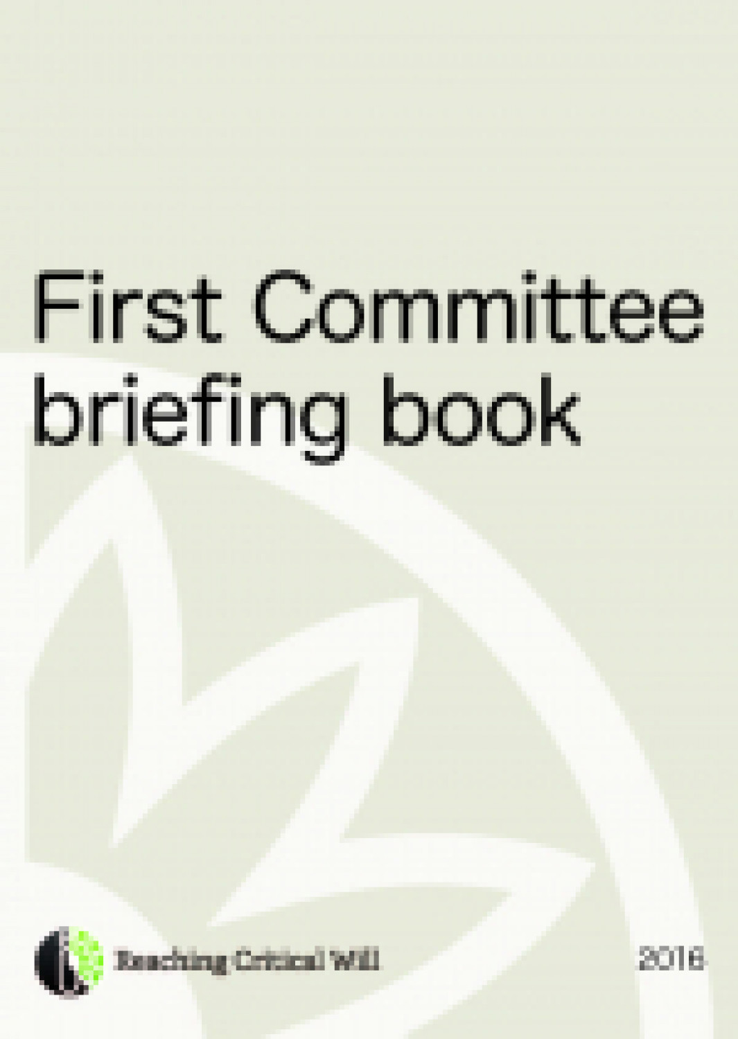 First Committee briefing book 2016