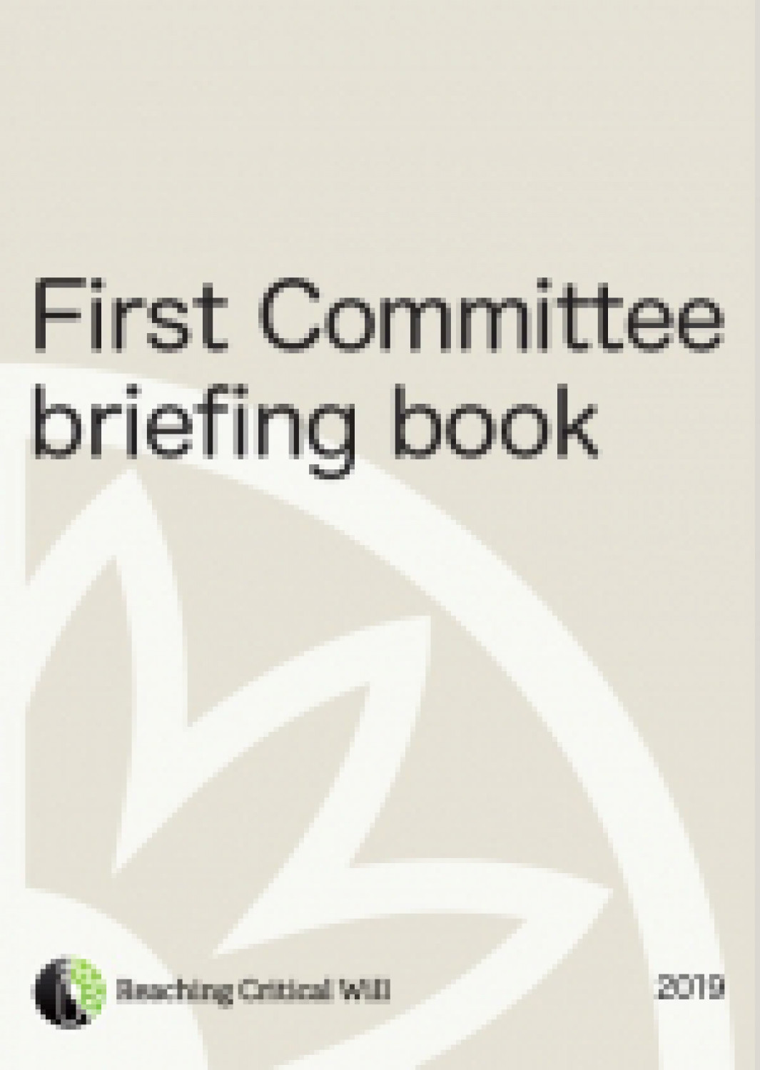 First Committee briefing book 2019