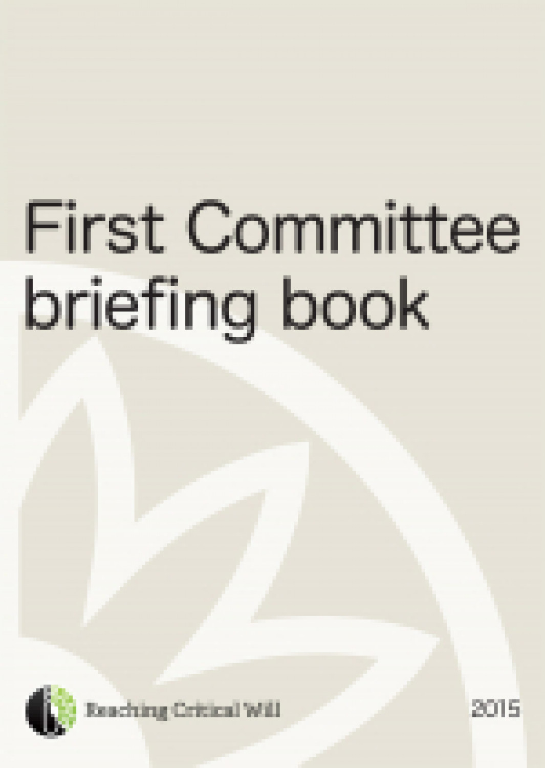 First Committee briefing book 2015