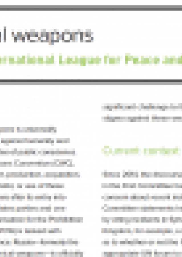 Chemical weapons in First Committee Briefing Book 2020