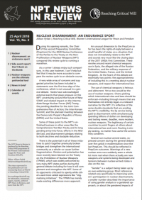 NPT News in Review, Vol. 15, No. 2