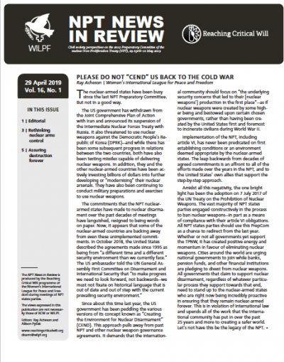 NPT News in Review, Vol. 16, No. 1