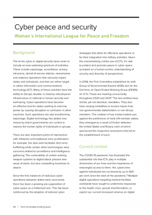 Cyber in First Committee Briefing Book 2020