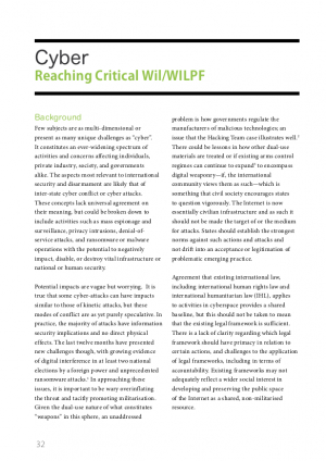 Cyber in First Committee in Briefing Book 2017