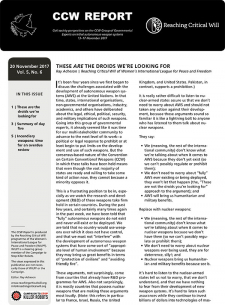 CCW Report, Vol. 3, No. 1