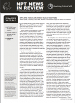 NPT News in Review, Vol. 15, No. 1