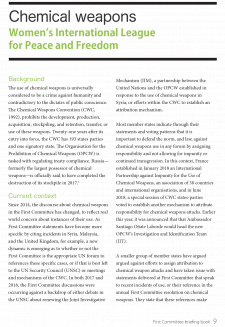 Chemical weapons in First Committee Briefing Book 2019