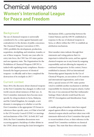 Chemical weapons in First Committee Briefing Book 2019