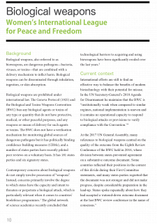 Biological weapons in First Committee Briefing Book 2018