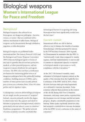 Biological weapons in First Committee Briefing Book 2018